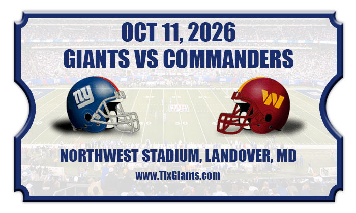 2026 Giants Vs Commanders
