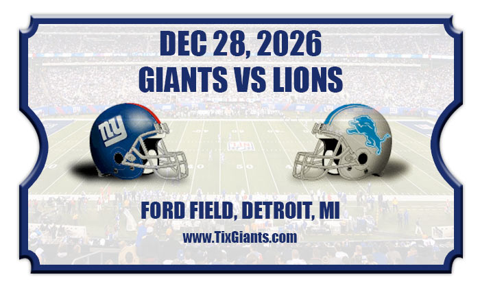 2026 Giants Vs Lions